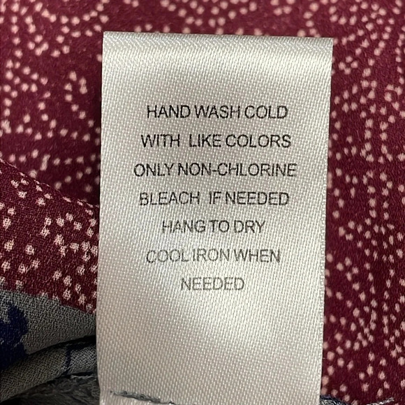 Daniel Rainn Split Neck Boho Shear Blouse M - Picture 14 of 16